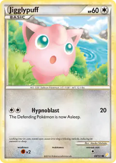 Jigglypuff Common card from HeartGold & SoulSilver Base