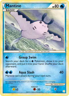 Mantine Uncommon card from HeartGold & SoulSilver Base