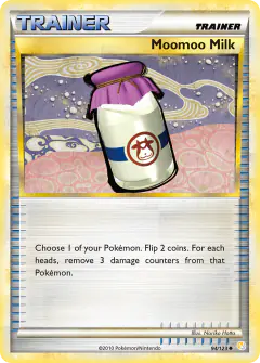 Moomoo Milk Uncommon card from HeartGold & SoulSilver Base