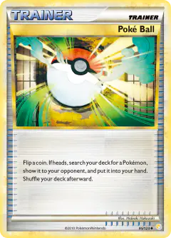 Poké Ball Uncommon card from HeartGold & SoulSilver Base