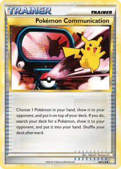 Pokémon Communication Uncommon card from HeartGold & SoulSilver Base