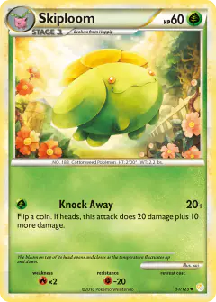 Skiploom Uncommon card from HeartGold & SoulSilver Base