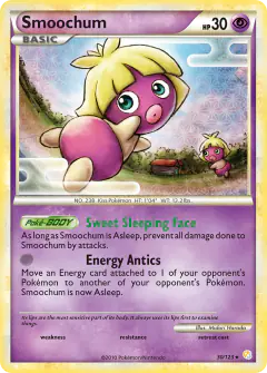 Smoochum Rare card from HeartGold & SoulSilver Base