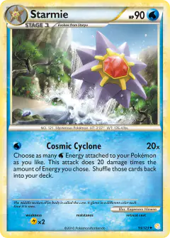 Starmie Uncommon card from HeartGold & SoulSilver Base