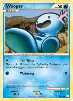 Wooper Common card from HeartGold & SoulSilver Base