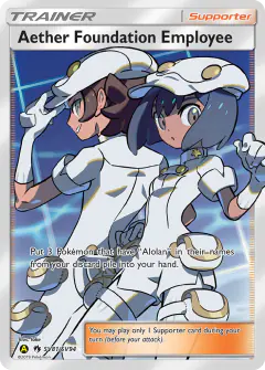 Aether Foundation Employee Rare Ultra card from Hidden Fates
