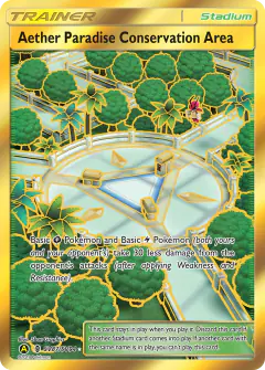 Aether Paradise Conservation Area Rare Secret card from Hidden Fates