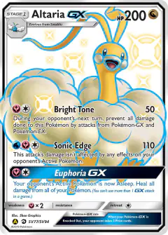 Altaria-GX Rare Shiny GX card from Hidden Fates