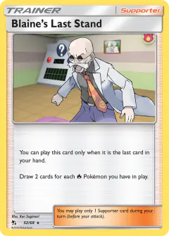 Blaine's Last Stand Rare card from Hidden Fates
