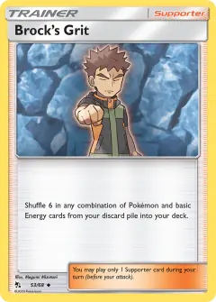 Brock's Grit Uncommon card from Hidden Fates