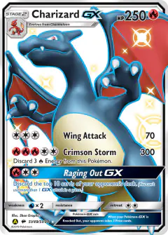 Charizard-GX Rare Shiny GX card from Hidden Fates