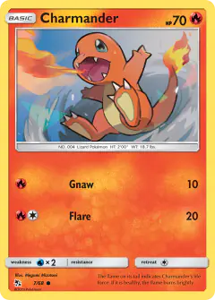 Charmander Common card from Hidden Fates