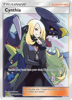 Cynthia Rare Ultra card from Hidden Fates