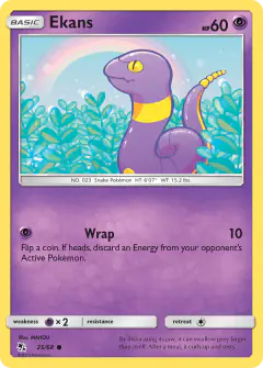 Ekans Common card from Hidden Fates