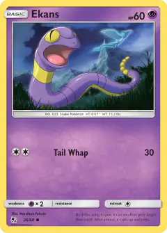 Ekans Common card from Hidden Fates