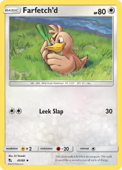 Farfetch'd Uncommon card from Hidden Fates