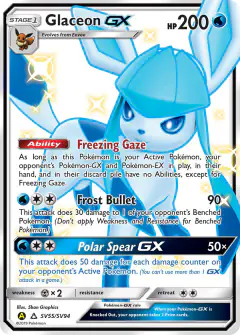 Glaceon-GX Rare Shiny GX card from Hidden Fates