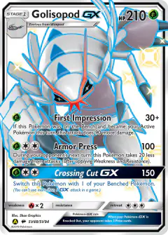 Golisopod-GX Rare Shiny GX card from Hidden Fates