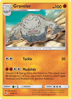 Graveler Uncommon card from Hidden Fates