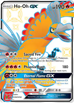 Ho-Oh-GX Rare Shiny GX card from Hidden Fates