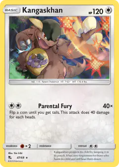 Kangaskhan Rare card from Hidden Fates