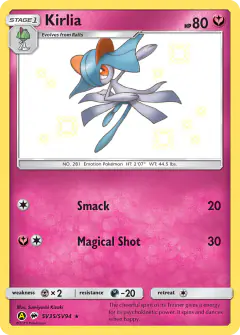 Kirlia Rare Shiny card from Hidden Fates