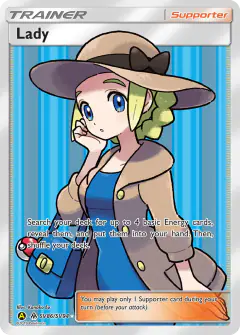 Lady Rare Ultra card from Hidden Fates