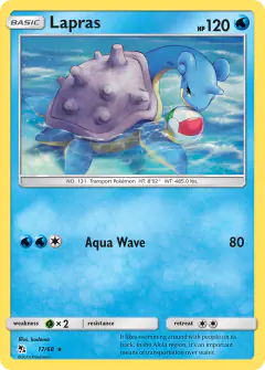 Lapras Rare card from Hidden Fates