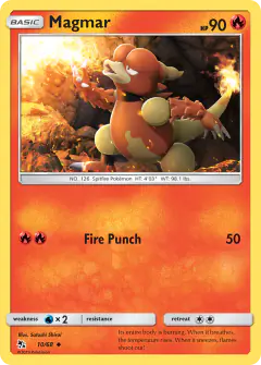 Magmar Uncommon card from Hidden Fates
