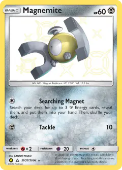 Magnemite Rare Shiny card from Hidden Fates