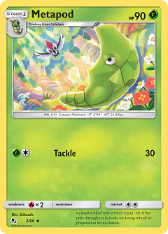 Metapod Uncommon card from Hidden Fates