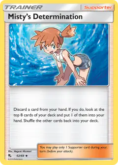 Misty's Determination Uncommon card from Hidden Fates