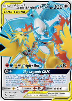 Moltres & Zapdos & Articuno-GX Rare Ultra card from Hidden Fates