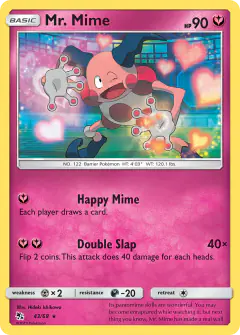 Mr. Mime Rare card from Hidden Fates