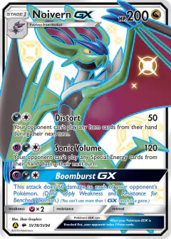 Noivern-GX Rare Shiny GX card from Hidden Fates