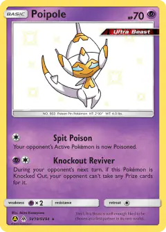 Poipole Rare Shiny card from Hidden Fates