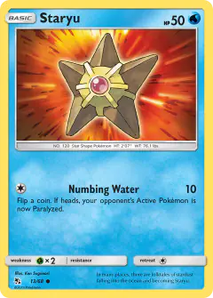 Staryu Common card from Hidden Fates