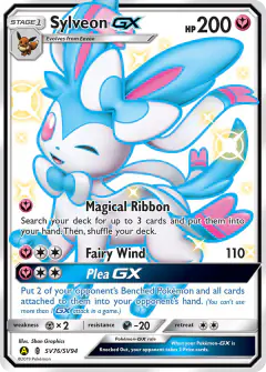 Sylveon-GX Rare Shiny GX card from Hidden Fates