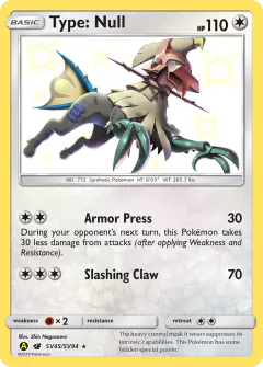 Type: Null Rare Shiny card from Hidden Fates