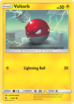 Voltorb Common card from Hidden Fates