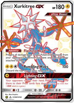 Xurkitree-GX Rare Shiny GX card from Hidden Fates