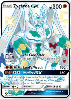 Zygarde-GX Rare Shiny GX card from Hidden Fates