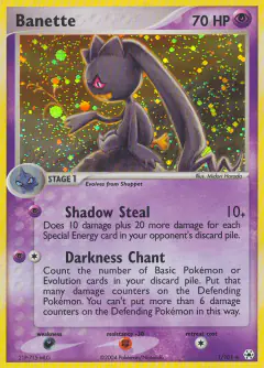 Banette Rare Holo card from Hidden Legends