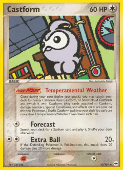 Castform Uncommon card from Hidden Legends