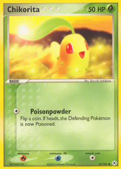 Chikorita Common card from Hidden Legends