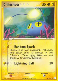 Chinchou Common card from Hidden Legends