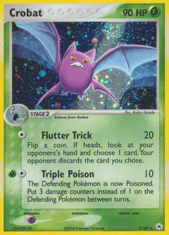 Crobat Rare Holo card from Hidden Legends