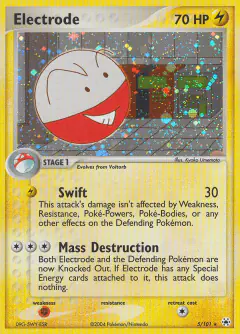 Electrode Rare Holo card from Hidden Legends