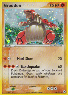 Groudon Rare Secret card from Hidden Legends