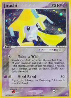 Jirachi Rare Holo card from Hidden Legends